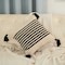 Deerlux 16" Handwoven Cotton Throw Pillow Cover with Striped Lines, Black QI004310.BK - alternate 3